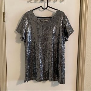 Sequined Halogen Top